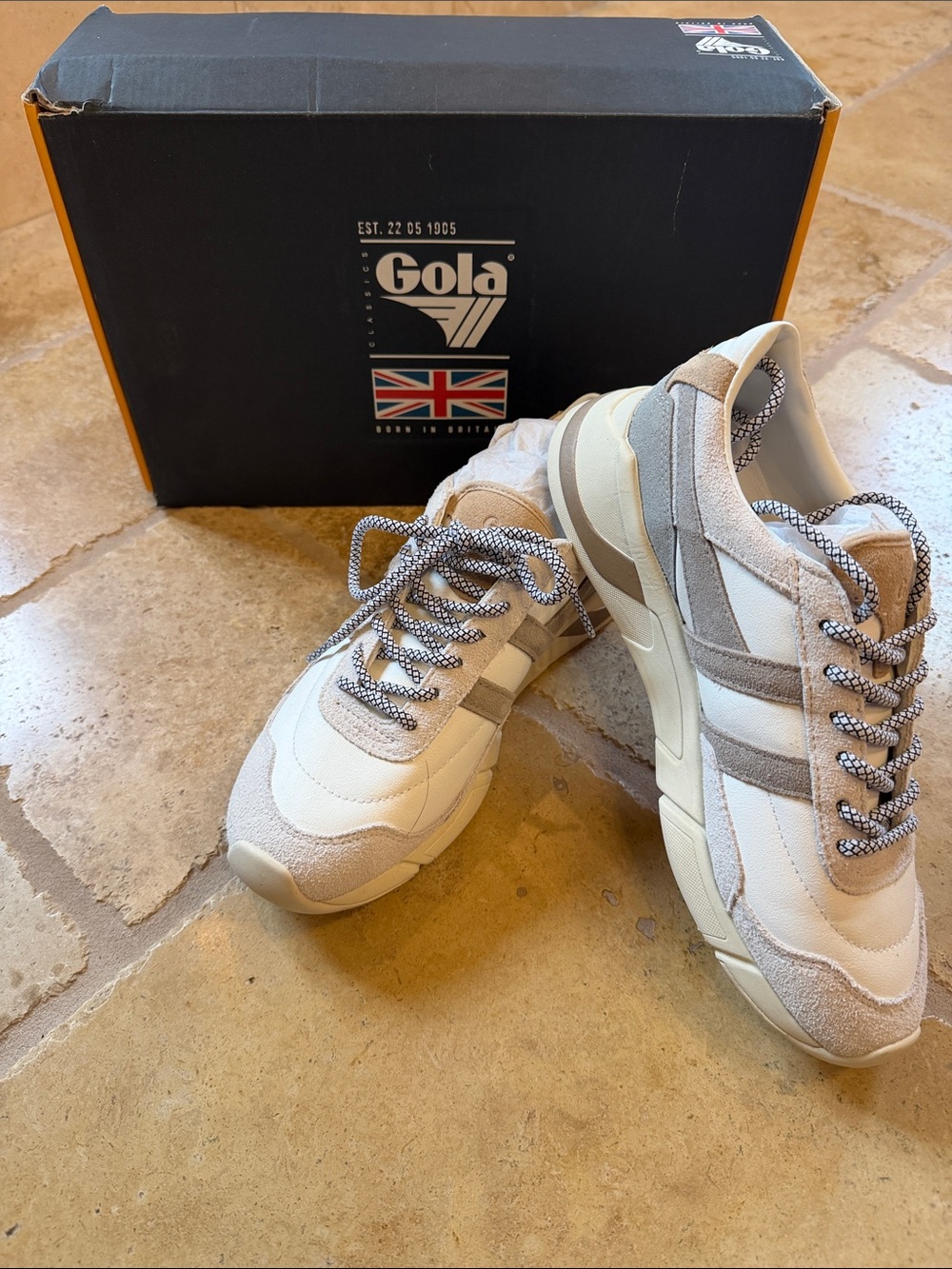 Gola Eclipse Pure Retro-Style Sneakers - Size 8